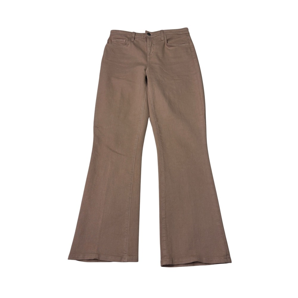 L'AGENCE Mira Ultra High Rise Flare Jeans Chanterelle Brown Womens 26X27 USA